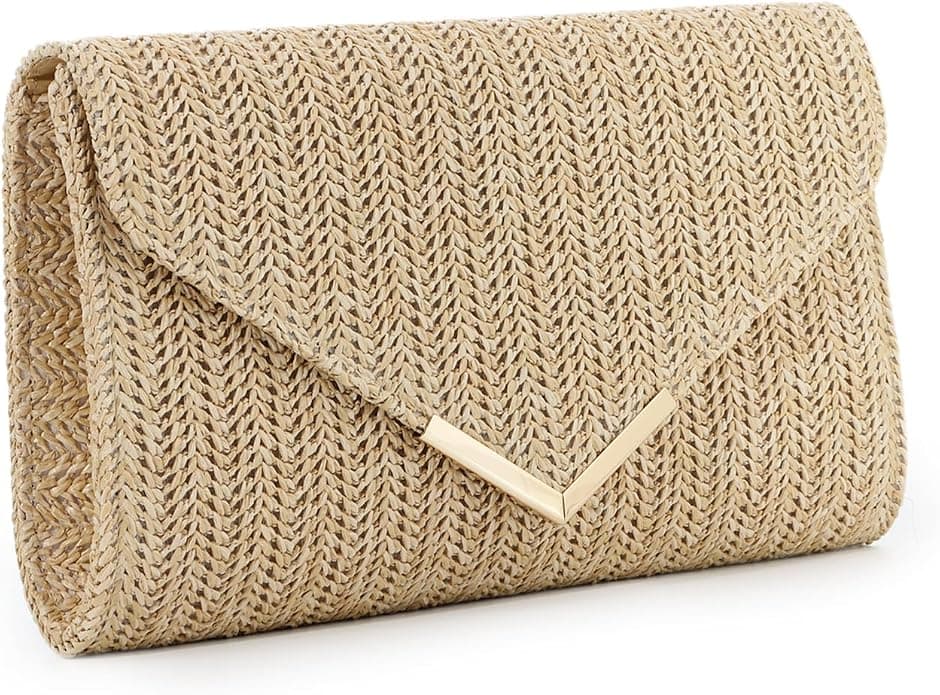GOKTOW Straw Clutch Purse for Women
